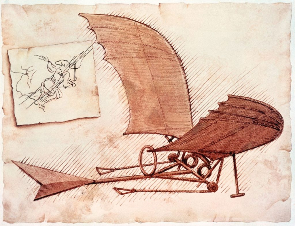 В чертежах Леонардо да Винчи нет ничего инопланетно-подозрительно. Фантастика полна описаний устройств, которые пока нельзя изготовить. И которые не будут работать, если их изготовить в точном соответствии с описанием.