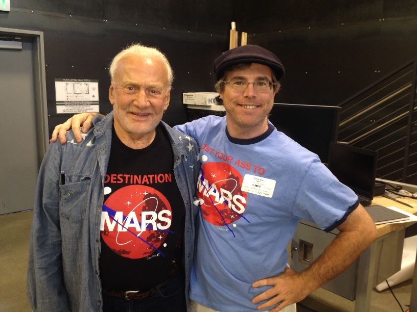 Andy Weir and Buzz Auldrin