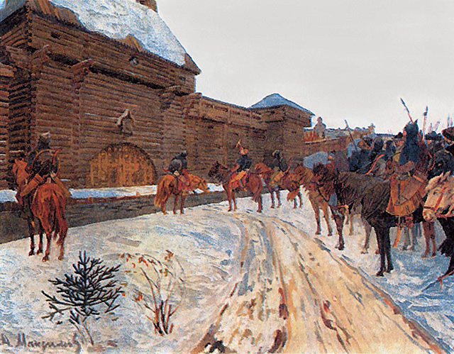 Vasily Maksimov Mongols at the Walls of Vladimir
