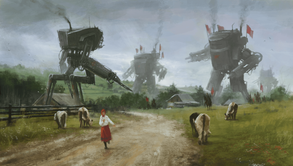 Художник Якуб Розальски и его боевые роботы 1