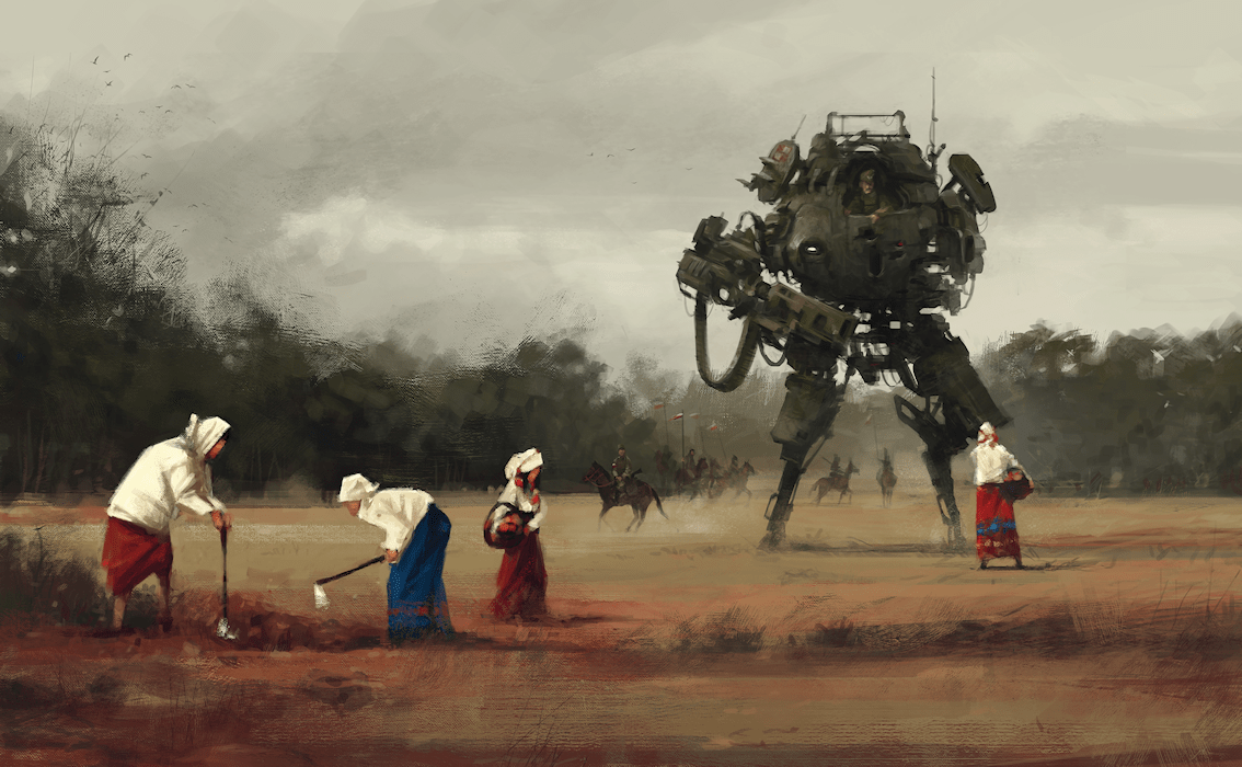 Художник Якуб Розальски и его боевые роботы 5
