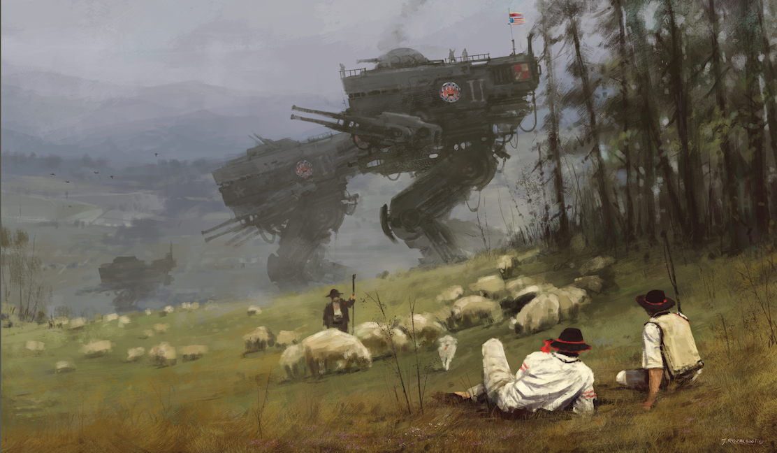 Художник Якуб Розальски и его боевые роботы 7
