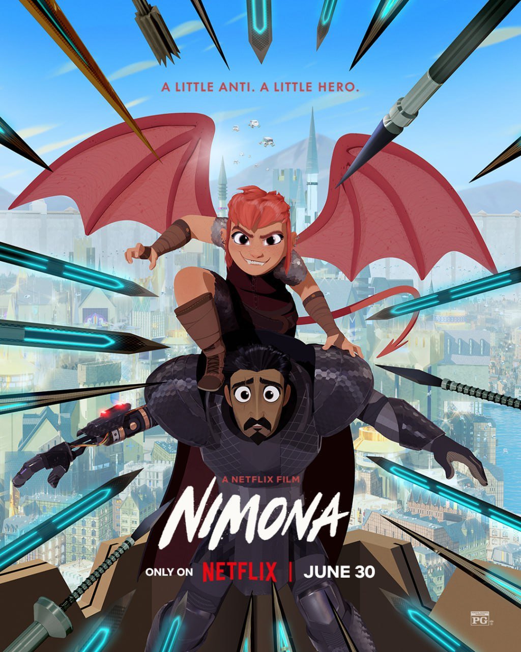 На Netflix вышел мультфильм «Нимона» — технофэнтези по одноимённому комиксу 2